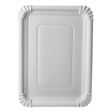 Pappteller eckig "pure" 21,5 x 29 cm weiss