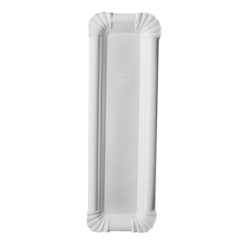 Pappteller eckig "pure" 6,5 x 22 cm, weiss