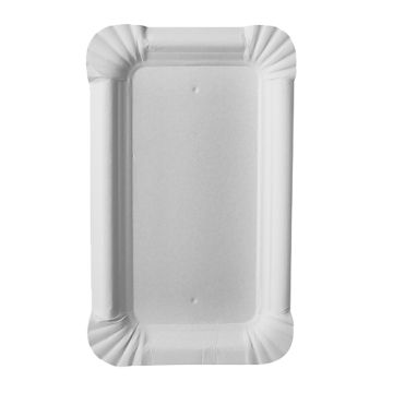 Pappteller eckig "pure" 9 x 15 cm, weiss