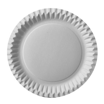 Pappteller rund Ø 23 cm weiss