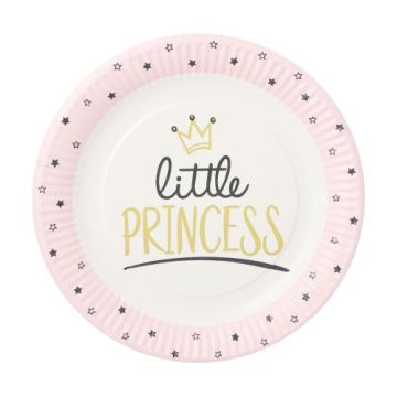 Pappteller rund Ø 23 cm "Little Princess"