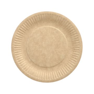 Pappteller rund "pure" Ø 19 cm braun