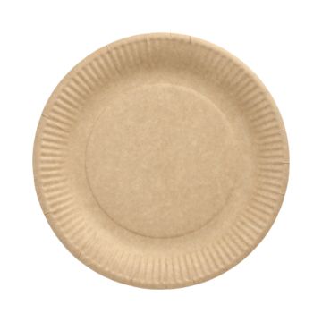 Pappteller rund "pure" Ø 23 cm braun