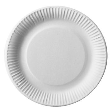 Pappteller rund "pure" Ø 23 cm weiss