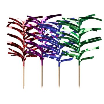 Partypicker 12 cm farbig sortiert "Palmblätter"