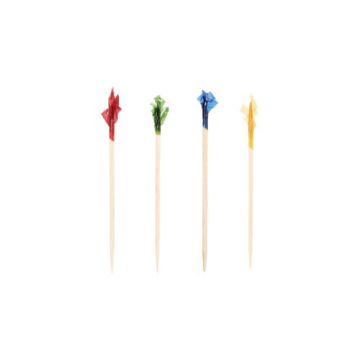 Partypicker, 6,8 cm farbig sortiert "Frills"