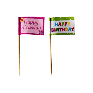 Partypicker 8 cm "Happy Birthday"