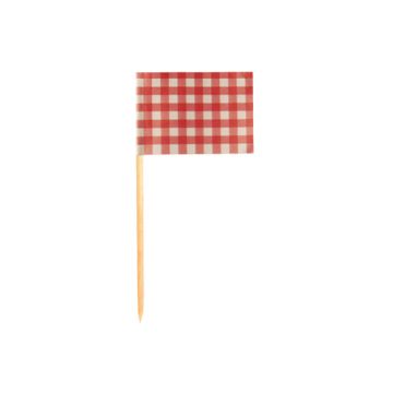 Partypicker 8 cm rot "Vichy Karo"