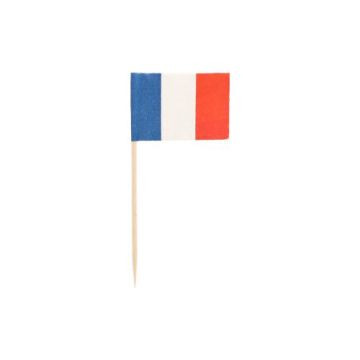 Partypicker, Flaggen 8 cm "Frankreich"