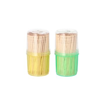 Partypicker rund 6,5 cm gedrechselt, im Spender