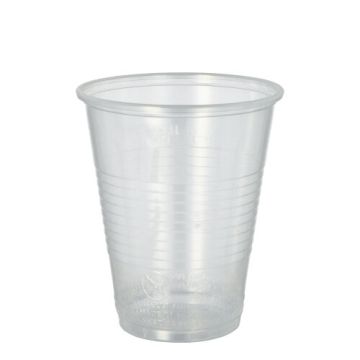 Plastikbecher (PP), 0,3 l Ø 9,5 cm · 11,1 cm transparent mit Schaumrand