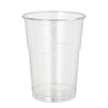 Plastikbecher R-PET, 0,4 l Ø 9,5 cm · 12,3 cm glasklar