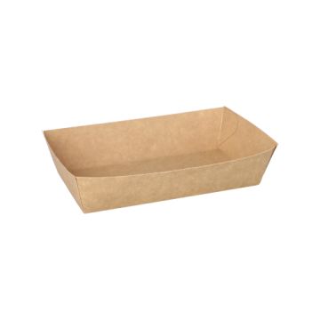 Pommes-Frites-Trays "pure" 10,5 x 17 cm braun groß