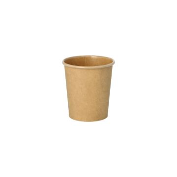 Portionsbecher aus Pappe 120 ml braun