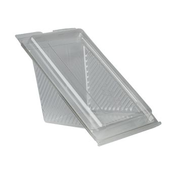 Sandwichboxen mit Klappdeckeln, PLA "pure" eckig 9 x 11,1 x 19 cm transparent groß