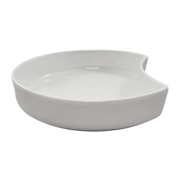 Schale aus Porzellan, Halbmond 450 ml Ø 18 cm · 3,5 cm weiss "Ano"
