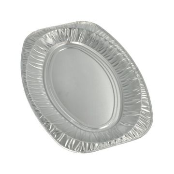 Servierplatten, Alu oval 43 x 29 cm