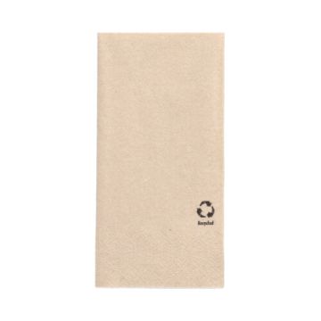 Servietten, 2-lagig 1/8-Falz 33 x 33 cm natur aus recyceltem Papier