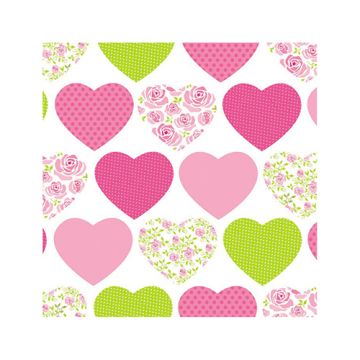 Servietten, 3-lagig 1/4-Falz 25 x 25 cm "Sweetheart"