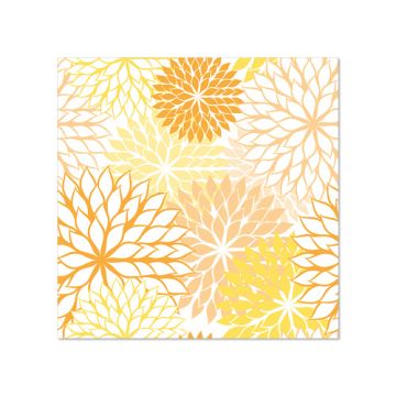Servietten, 3-lagig 1/4-Falz 25 x 25 cm gelb "Floralies"