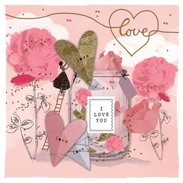 Servietten, 3-lagig 1/4-Falz 33 cm x 33 cm "From my Heart"