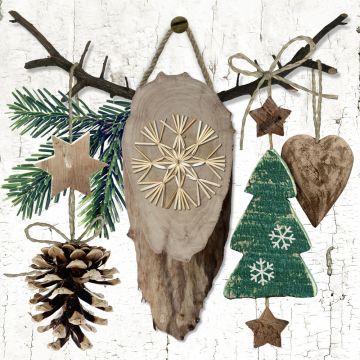 Servietten, 3-lagig 1/4-Falz 33 cm x 33 cm "Funny Antlers"
