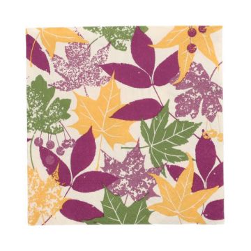 Servietten, 3-lagig 1/4-Falz 33 x 33 cm "Autumn Leaves"