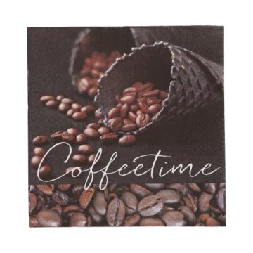 Servietten, 3-lagig 1/4-Falz 33 x 33 cm "Coffeetime"