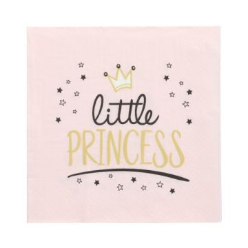 Servietten, 3-lagig 1/4-Falz 33 x 33 cm "Little Princess"