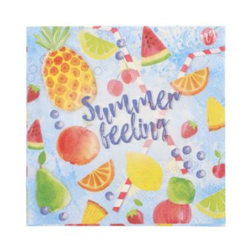 Servietten, 3-lagig 1/4-Falz 33 x 33 cm "Summerfeelings"