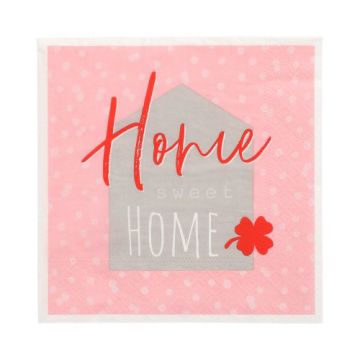 Servietten, 3-lagig 1/4-Falz 33 x 33 cm "Sweet Home"