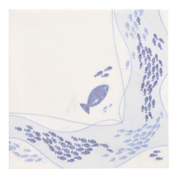 Servietten, "ROYAL Collection" 1/4-Falz 40 x 40 cm "Fish"