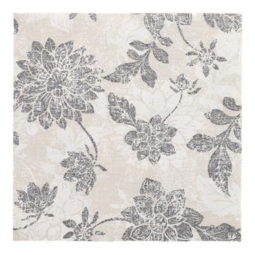Servietten "ROYAL Collection" 1/4-Falz 40 x 40 cm anthrazit "Flowers"