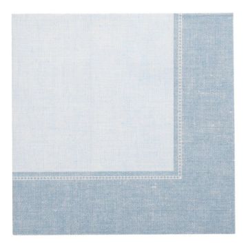 Servietten "ROYAL Collection" 1/4-Falz 40 x 40 cm arktikblau "Linum"