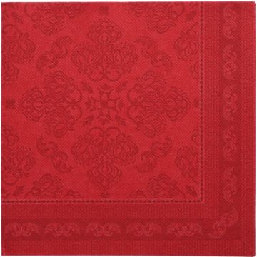 Servietten "ROYAL Collection" 1/4-Falz 40 x 40 cm bordeaux "Arabesque"
