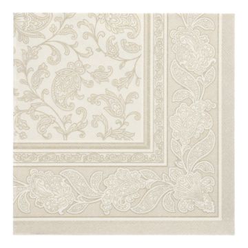 Servietten, "ROYAL Collection" 1/4-Falz 40 x 40 cm champagner "Ornaments"