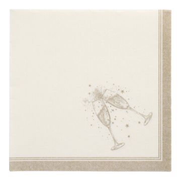 Servietten "ROYAL Collection" 1/4-Falz 40 x 40 cm gold "Festivities"