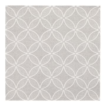 Servietten "ROYAL Collection" 1/4-Falz 40 x 40 cm grau "Circle Flowers"