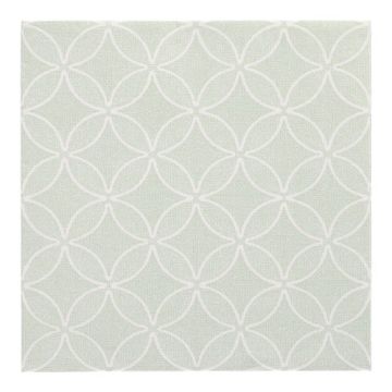 Servietten "ROYAL Collection" 1/4-Falz 40 x 40 cm jadegrün "Circle Flowers"