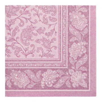 Servietten "ROYAL Collection" 1/4-Falz 40 x 40 cm lila "Ornaments"