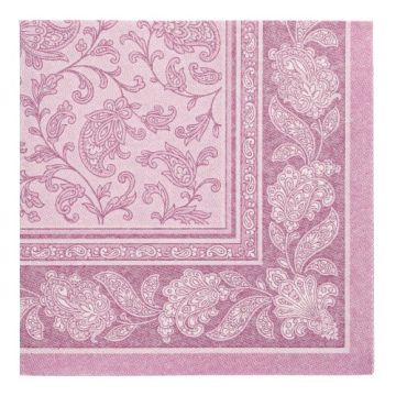 Servietten "ROYAL Collection" 1/4-Falz 40 x 40 cm lila "Ornaments"