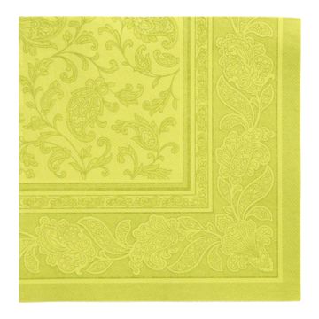 Servietten "ROYAL Collection" 1/4-Falz 40 x 40 cm limonengrün "Ornaments"