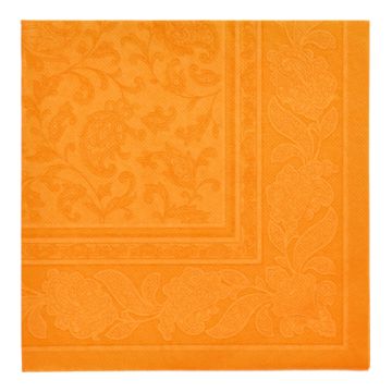 Servietten, "ROYAL Collection" 1/4-Falz 40 x 40 cm orange "Ornaments"