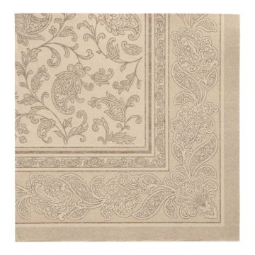 Servietten "ROYAL Collection" 1/4-Falz 40 x 40 cm sand "Ornaments"