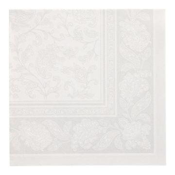 Servietten, "ROYAL Collection" 1/4-Falz 40 x 40 cm weiss "Ornaments"