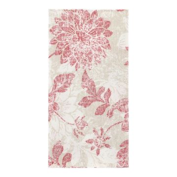 Servietten "ROYAL Collection" 1/8-Falz 40 x 40 cm bordeaux "Flowers"