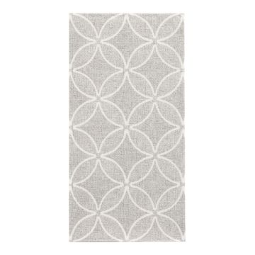 Servietten "ROYAL Collection" 1/8-Falz 40 x 40 cm grau "Circle Flowers"