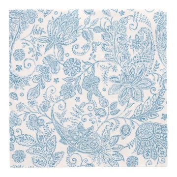 Servietten, blau, "ROYAL Collection", 1/4-Falz, 40 x 40 cm, "Paisley"
