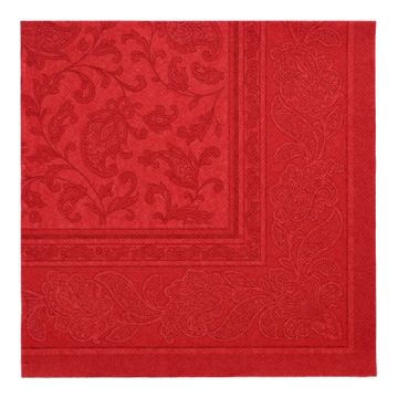 Servietten, bordeaux "ROYAL Collection" 1/4-Falz 40 x 40 cm "Ornaments"