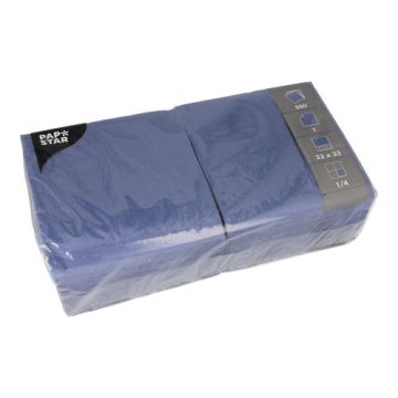 Servietten, dunkelblau 1-lagig 1/4-Falz 33 x 33 cm